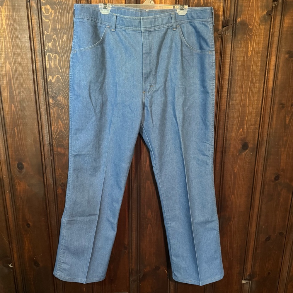 Vintage Wrangler Premium Flex Straight Fit Blue Wash Jeans 40 x 29